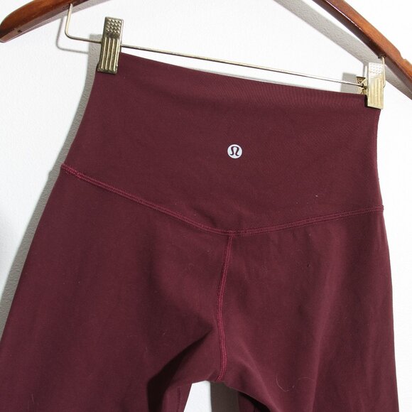 Lululemon Align Crop Leggings *21" Cassis Dark Adobe Red High Rise Nulu Size 2 - Picture 5 of 16